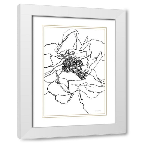 Organic Perfection White Modern Wood Framed Art Print with Double Matting by Kamdon Kreations
