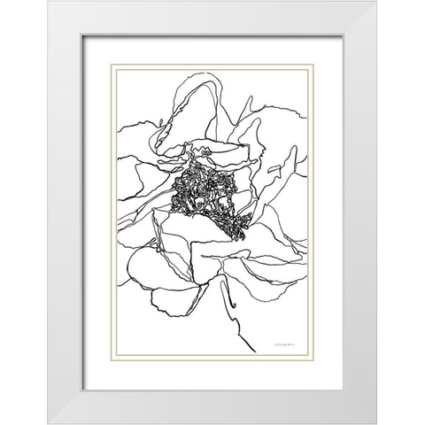 Organic Perfection White Modern Wood Framed Art Print with Double Matting by Kamdon Kreations