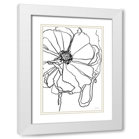 Peace Within the Folds White Modern Wood Framed Art Print with Double Matting by Kamdon Kreations