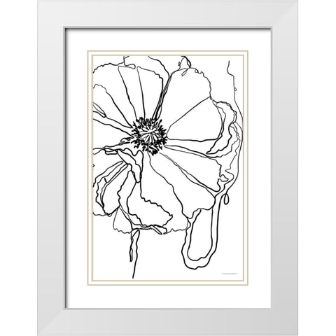 Peace Within the Folds White Modern Wood Framed Art Print with Double Matting by Kamdon Kreations