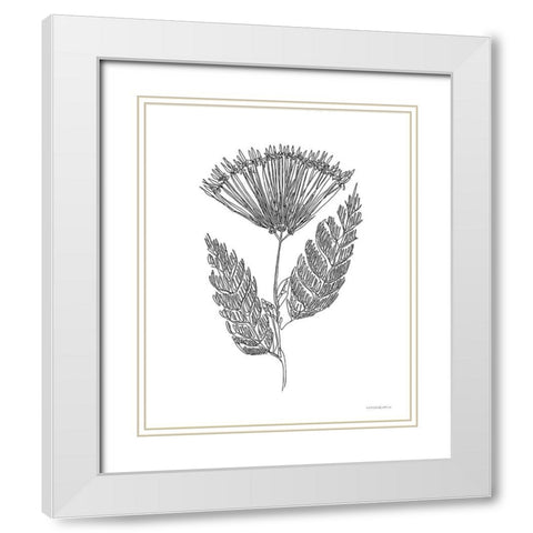 Flair White Modern Wood Framed Art Print with Double Matting by Kamdon Kreations