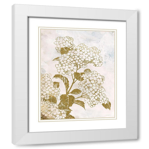 Brass Beauty 1 White Modern Wood Framed Art Print with Double Matting by Kamdon Kreations