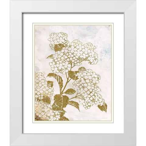 Brass Beauty 1 White Modern Wood Framed Art Print with Double Matting by Kamdon Kreations