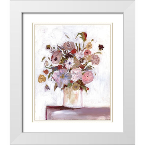 Jubilee White Modern Wood Framed Art Print with Double Matting by Kamdon Kreations
