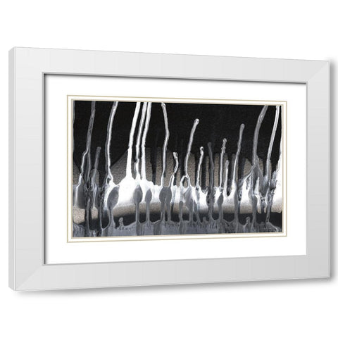 Framework  II White Modern Wood Framed Art Print with Double Matting by Kamdon Kreations