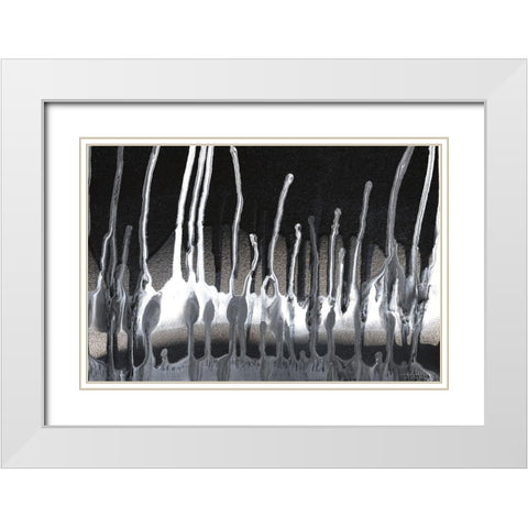 Framework  II White Modern Wood Framed Art Print with Double Matting by Kamdon Kreations