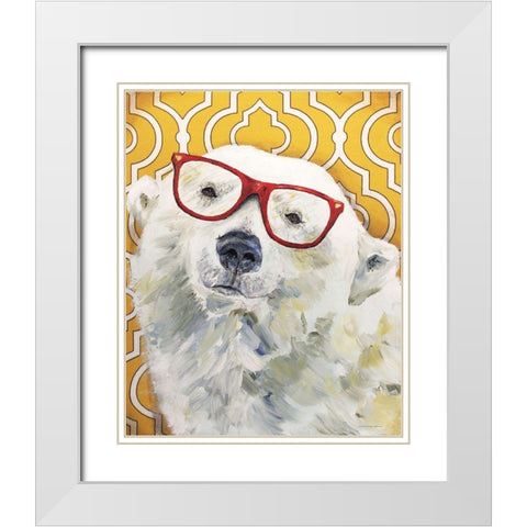 Sally     White Modern Wood Framed Art Print with Double Matting by Kamdon Kreations