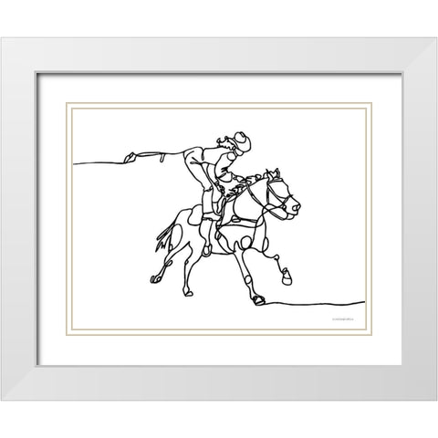 Annie White Modern Wood Framed Art Print with Double Matting by Kamdon Kreations