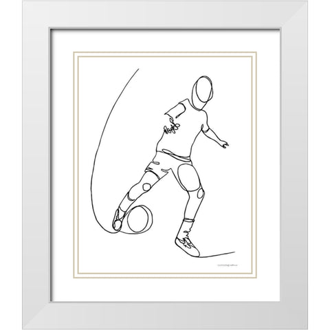 Goals      White Modern Wood Framed Art Print with Double Matting by Kamdon Kreations