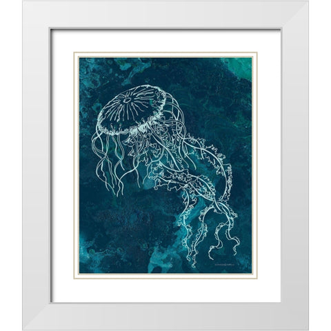 Angelic Breath  I    White Modern Wood Framed Art Print with Double Matting by Kamdon Kreations