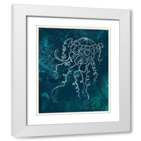 Angelic Breath  II White Modern Wood Framed Art Print with Double Matting by Kamdon Kreations