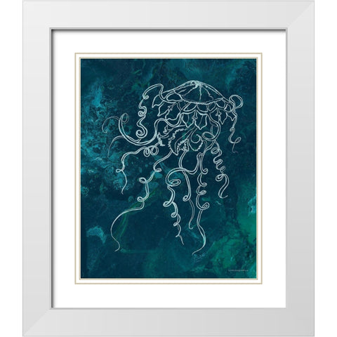 Angelic Breath  II White Modern Wood Framed Art Print with Double Matting by Kamdon Kreations