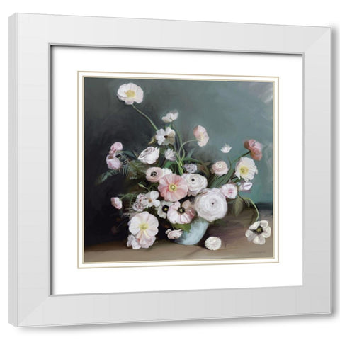 Picked From the Garden White Modern Wood Framed Art Print with Double Matting by Kamdon Kreations