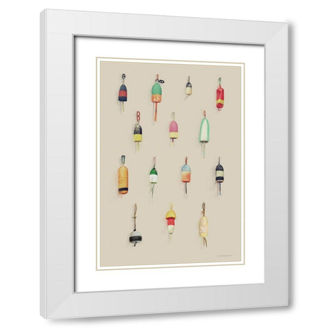 Drift and Anchor White Modern Wood Framed Art Print with Double Matting by Kamdon Kreations