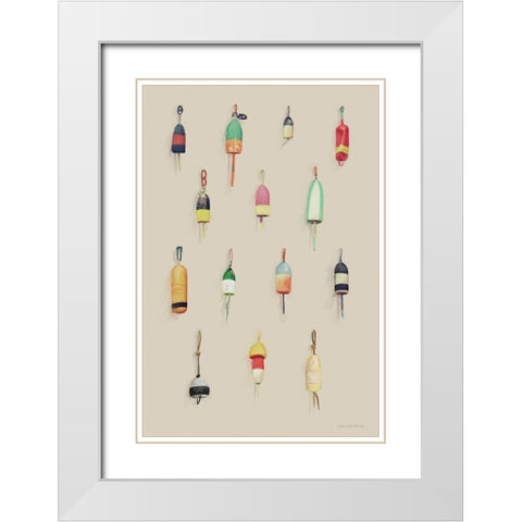 Drift and Anchor White Modern Wood Framed Art Print with Double Matting by Kamdon Kreations