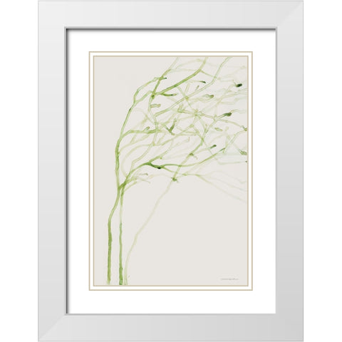 Thistle and Thatch White Modern Wood Framed Art Print with Double Matting by Kamdon Kreations