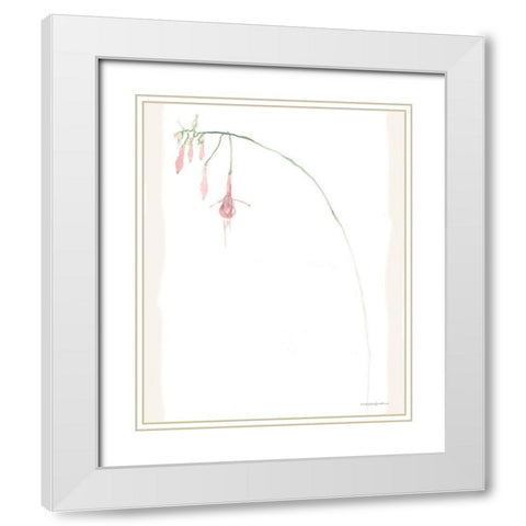 Blush White Modern Wood Framed Art Print with Double Matting by Kamdon Kreations