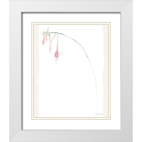 Blush White Modern Wood Framed Art Print with Double Matting by Kamdon Kreations