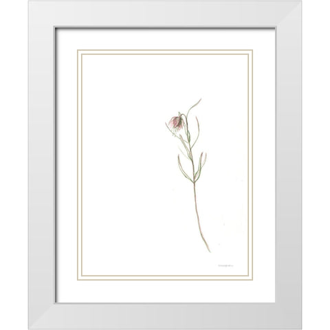 Arise White Modern Wood Framed Art Print with Double Matting by Kamdon Kreations
