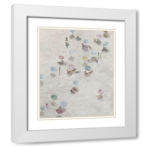 Laid Back White Modern Wood Framed Art Print with Double Matting by Kamdon Kreations