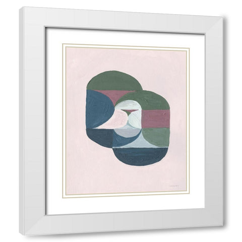 Kin White Modern Wood Framed Art Print with Double Matting by Kamdon Kreations