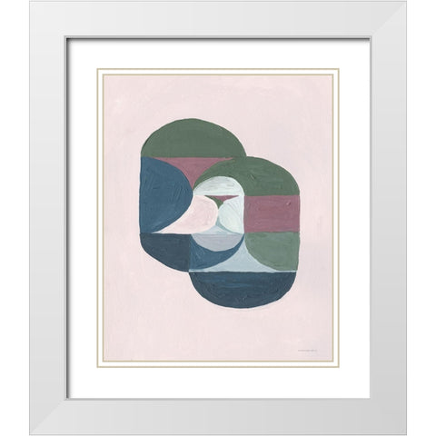 Kin White Modern Wood Framed Art Print with Double Matting by Kamdon Kreations
