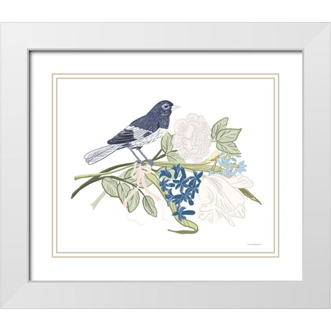 Fresh Bouquet White Modern Wood Framed Art Print with Double Matting by Kamdon Kreations