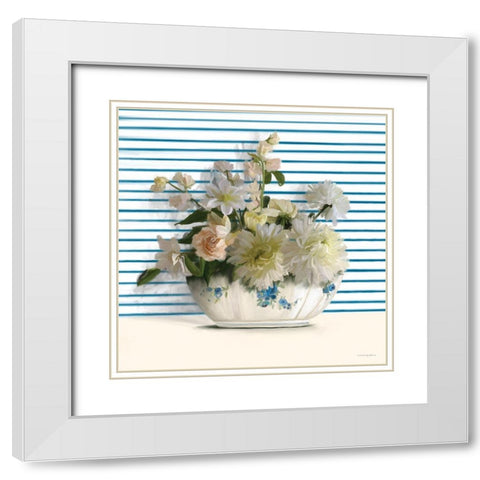 Grandmothers China White Modern Wood Framed Art Print with Double Matting by Kamdon Kreations