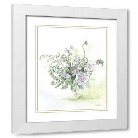 Rise and Rose     White Modern Wood Framed Art Print with Double Matting by Kamdon Kreations