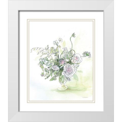 Rise and Rose     White Modern Wood Framed Art Print with Double Matting by Kamdon Kreations