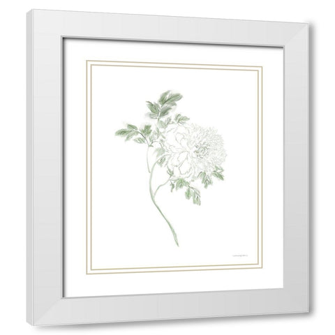 If Love was a Flower White Modern Wood Framed Art Print with Double Matting by Kamdon Kreations