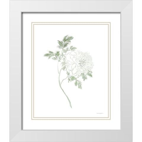 If Love was a Flower White Modern Wood Framed Art Print with Double Matting by Kamdon Kreations