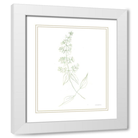 Sway White Modern Wood Framed Art Print with Double Matting by Kamdon Kreations