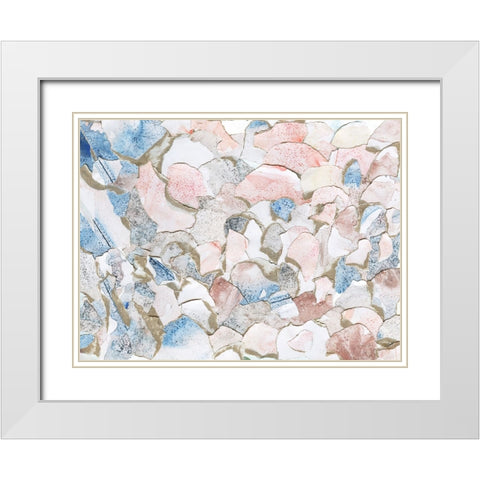 Torn White Modern Wood Framed Art Print with Double Matting by Kamdon Kreations