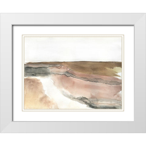 Canyon White Modern Wood Framed Art Print with Double Matting by Kamdon Kreations