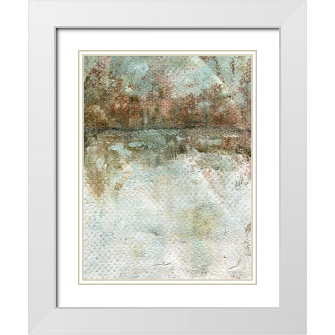 In Between White Modern Wood Framed Art Print with Double Matting by Kamdon Kreations