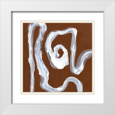 Turn White Modern Wood Framed Art Print with Double Matting by Kamdon Kreations