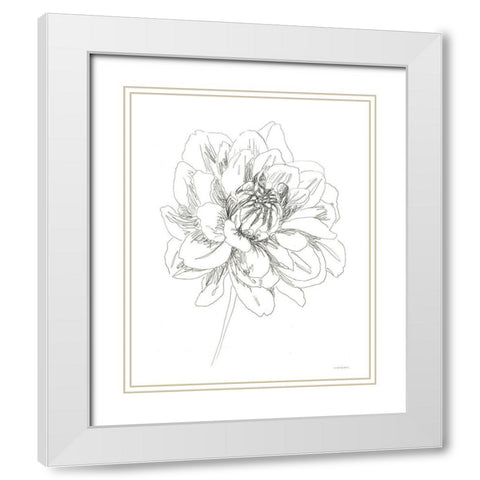 The Center of things White Modern Wood Framed Art Print with Double Matting by Kamdon Kreations