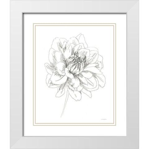 The Center of things White Modern Wood Framed Art Print with Double Matting by Kamdon Kreations