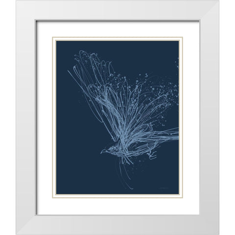 Take Flight White Modern Wood Framed Art Print with Double Matting by Kamdon Kreations