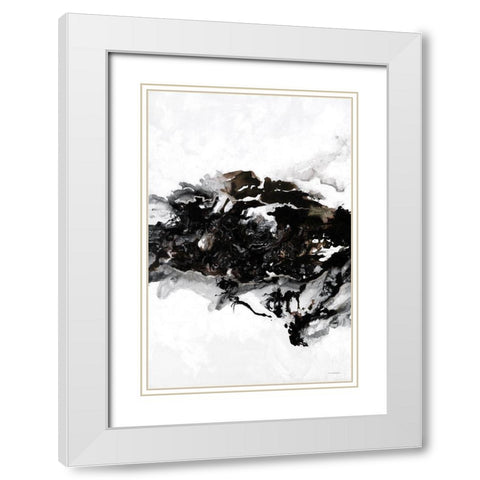Eruption White Modern Wood Framed Art Print with Double Matting by Kamdon Kreations