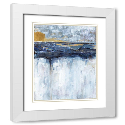 The Edge White Modern Wood Framed Art Print with Double Matting by Kamdon Kreations