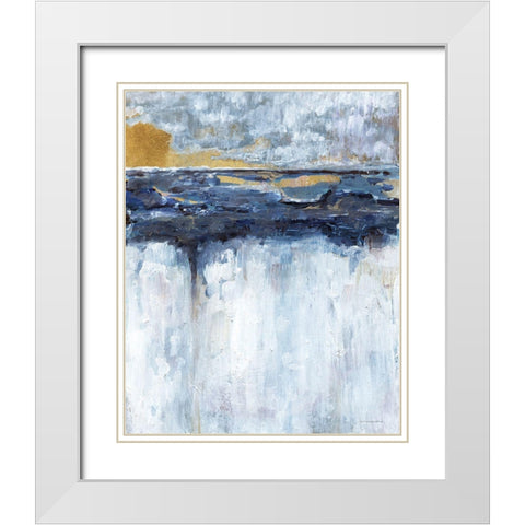 The Edge White Modern Wood Framed Art Print with Double Matting by Kamdon Kreations