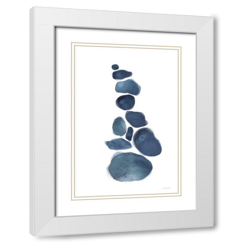 Kilter White Modern Wood Framed Art Print with Double Matting by Kamdon Kreations