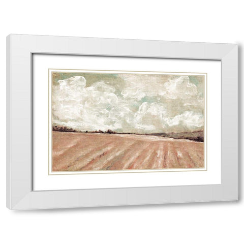Waves of Grain White Modern Wood Framed Art Print with Double Matting by Kamdon Kreations