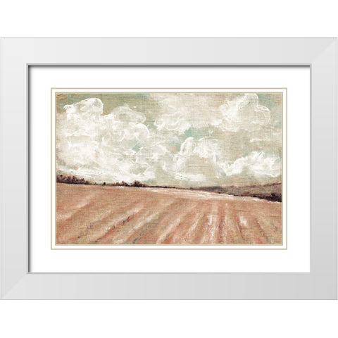 Waves of Grain White Modern Wood Framed Art Print with Double Matting by Kamdon Kreations