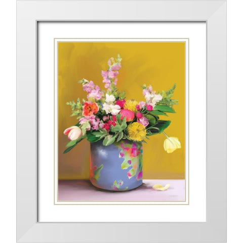 Walking on Sunshine White Modern Wood Framed Art Print with Double Matting by Kamdon Kreations