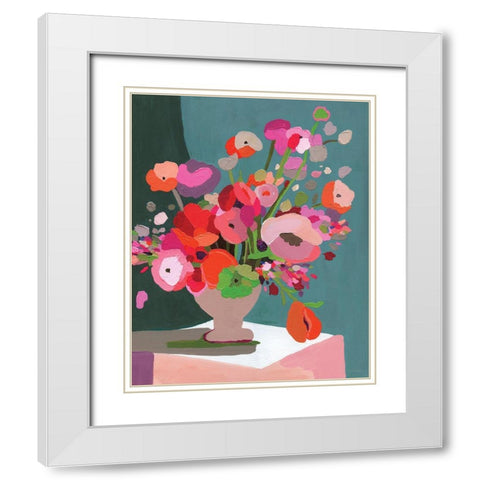 Slice of Orange    White Modern Wood Framed Art Print with Double Matting by Kamdon Kreations