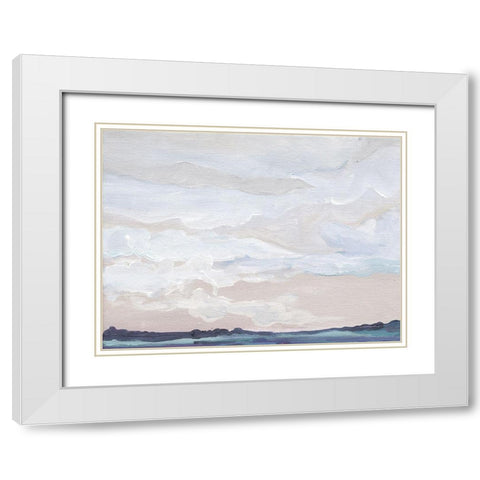 Blueish Feeling    White Modern Wood Framed Art Print with Double Matting by Kamdon Kreations