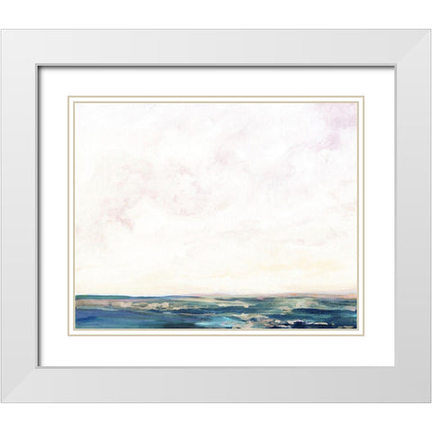 First Light      White Modern Wood Framed Art Print with Double Matting by Kamdon Kreations